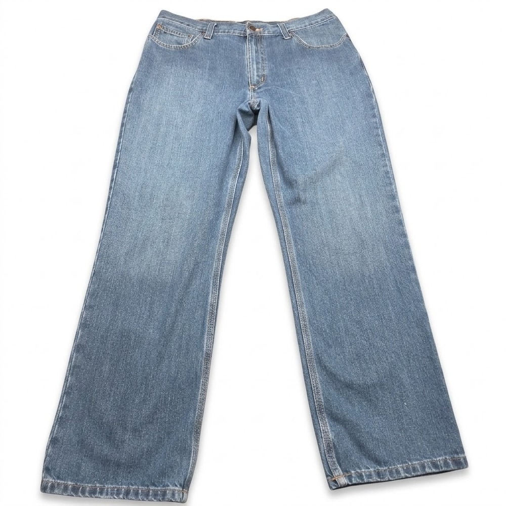 Carhartt Jeans Mens 36x32 Holter Relaxed Fit Straight Leg Blue Denim Work 101483
